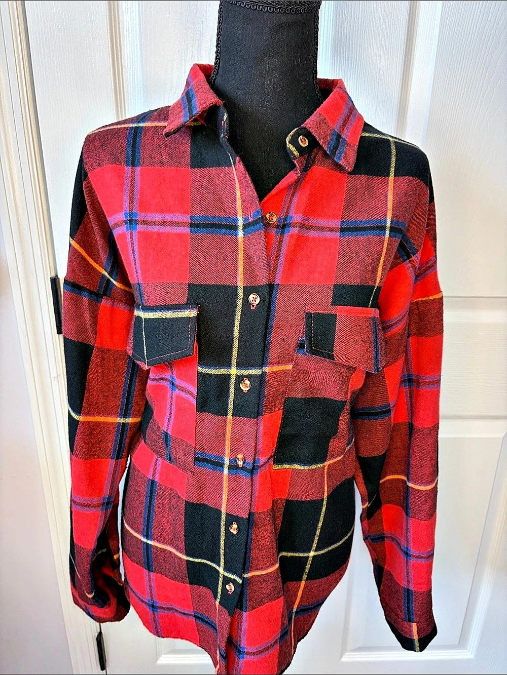Spoon Jeans women’s Plaid Flannel Shirt size XL